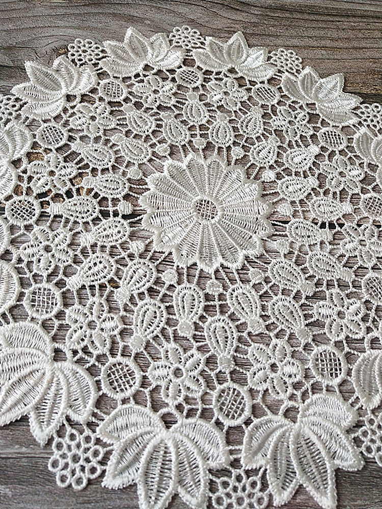 Round Dining Table  Coaster Plate Cloth Coasters Korean European Lace
