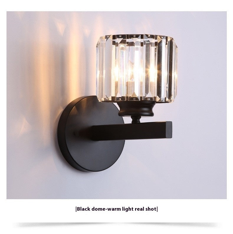 American Crystal Wall Lamp – Simple Post-modern Style for Living Room