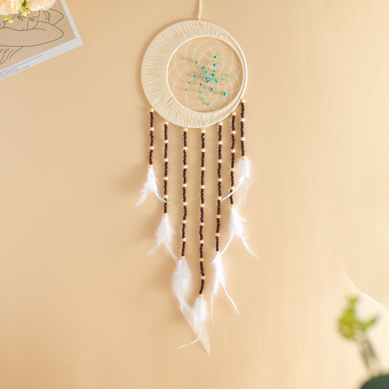 Bohemian Tassel Dreamcatcher Wall Hanging – Handcrafted Feather Tapestry Décor