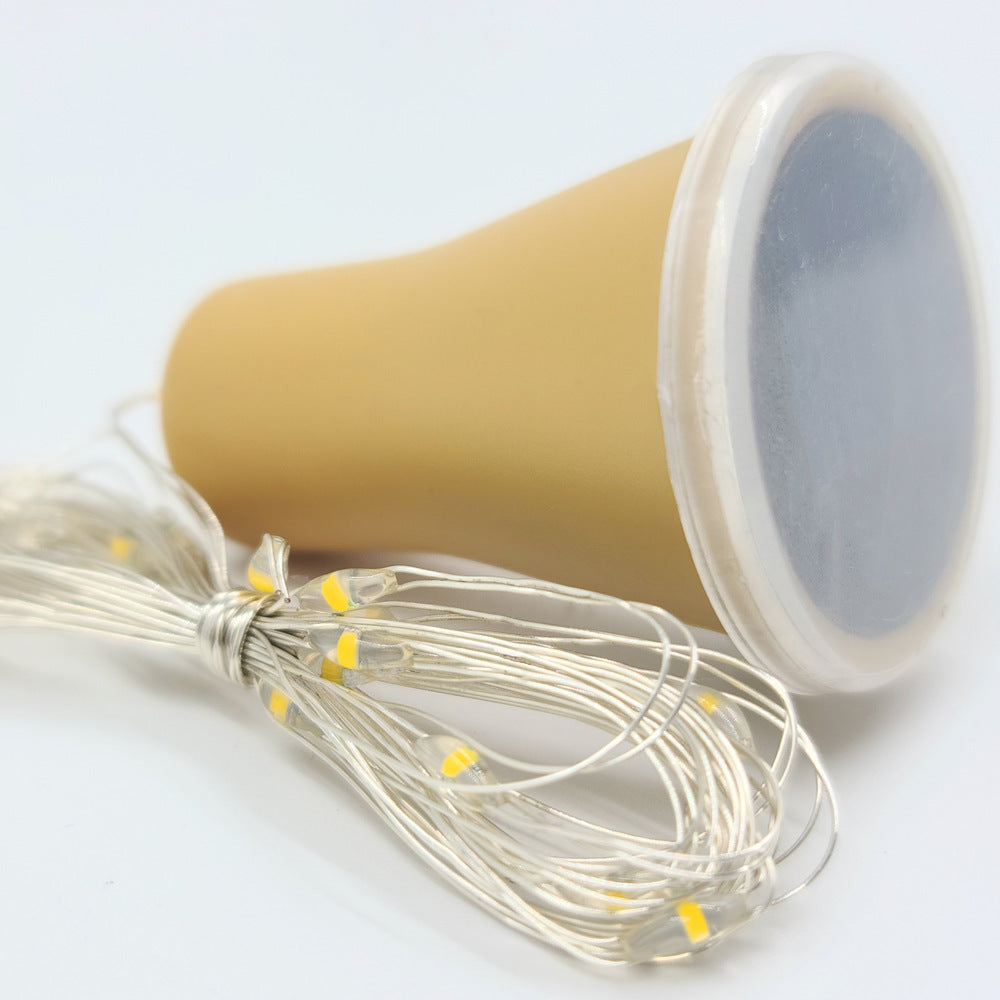 Solar Bottle Cap Lamp – Copper Wire String, Decorative LED Lights