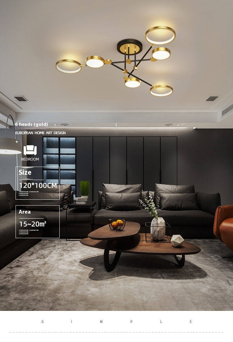 LED Lighting Chandelier – Living Room & Bedroom Lamps, Multiple Head Options