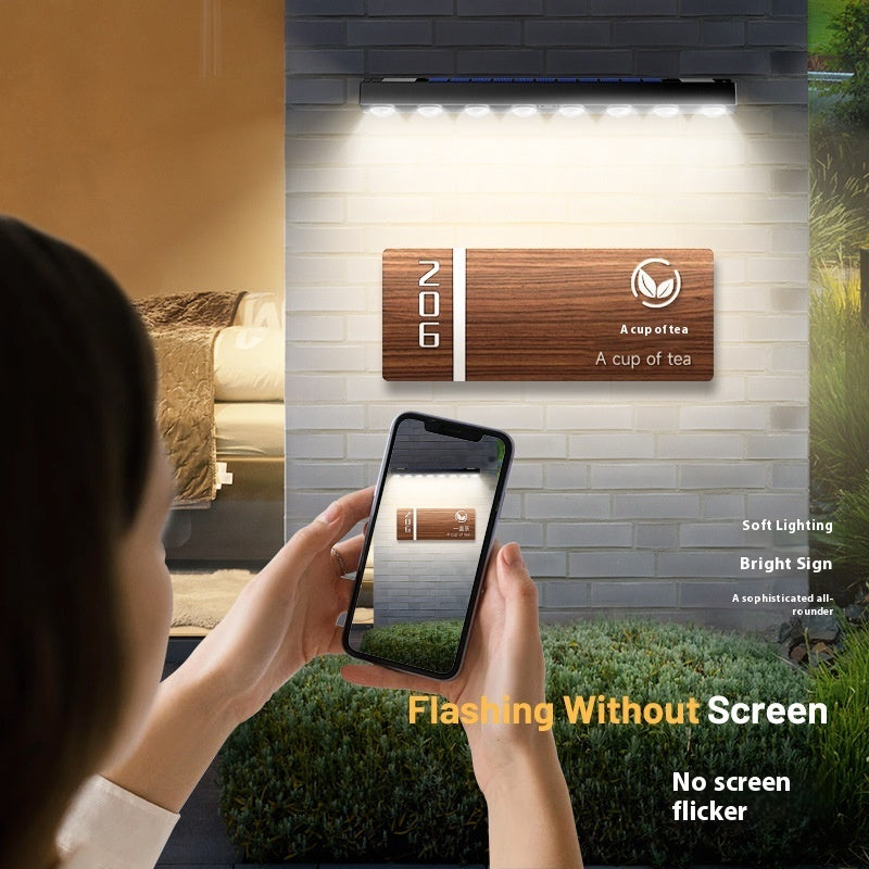 New Outdoor Solar Signboard Embedded Strip Light – Waterproof Luxury LED Strip for Gardens, Parks & Villas
