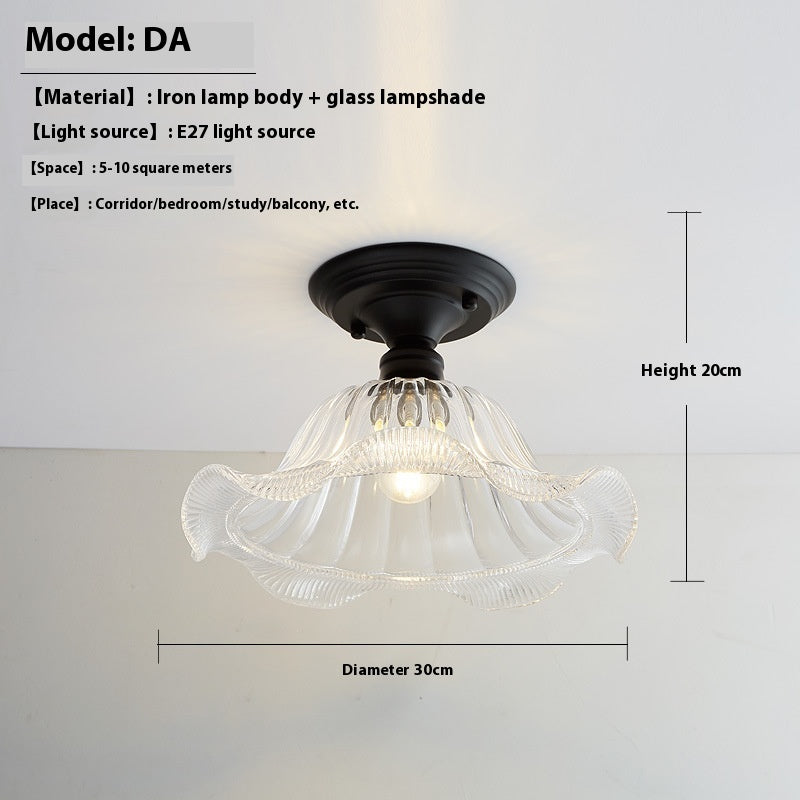 American Retro Single-head Glass Cover Lamps