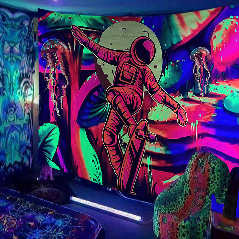 Fluorescent Print Tapestry – Luminous Wall Hanging for Chic Home Interiors