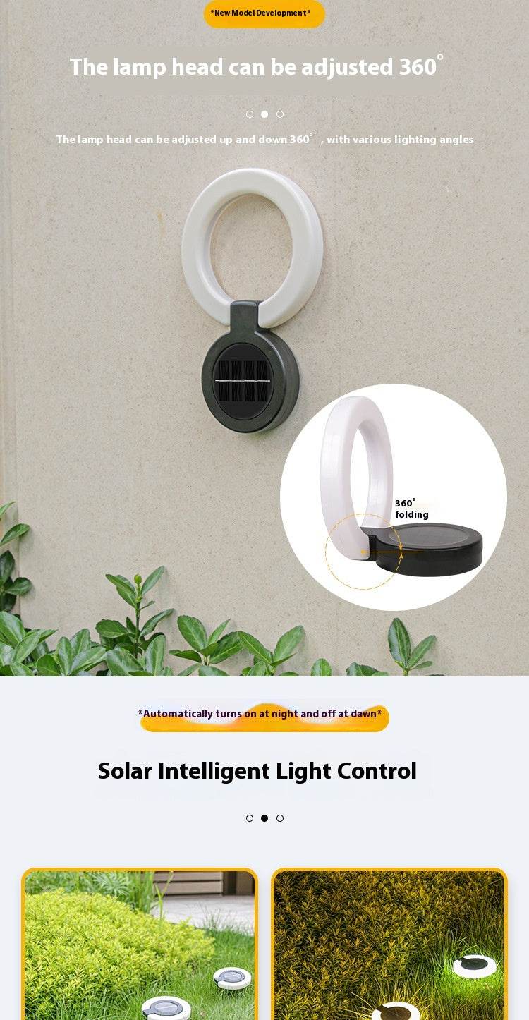 Solar Outdoor Folding Floor Lamp – Waterproof Courtyard & Garden Lighting