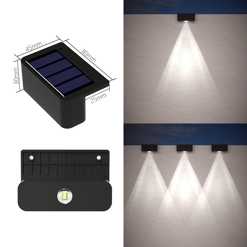 LED Aisle Fence Light Solar Energy Wall Lamp – Abstract Design, Outdoor Rainproof