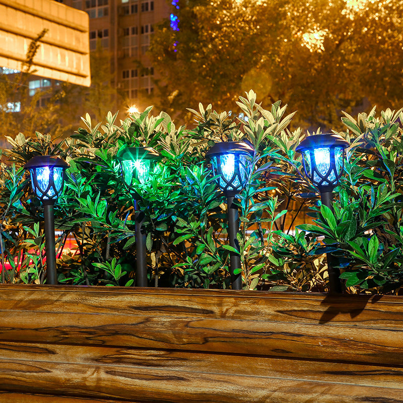 Outdoor Solar Lawn Garden Lamp – Coffee Style LED Decorative Light, Inductive Switch