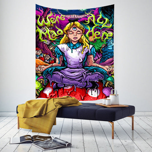 Psychedelic Wall Tapestry – Hippie Room Decor Hanging Cloth