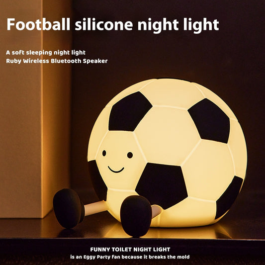 Football Silicone Night Lamp – Soft Glow Bedside Sleep Light