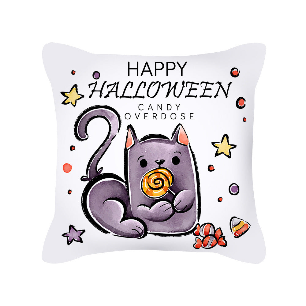 Pumpkin Cute Ghost Peach Skin Halloween Pillowcase Amazon Home Pillowcase Cushion Cover