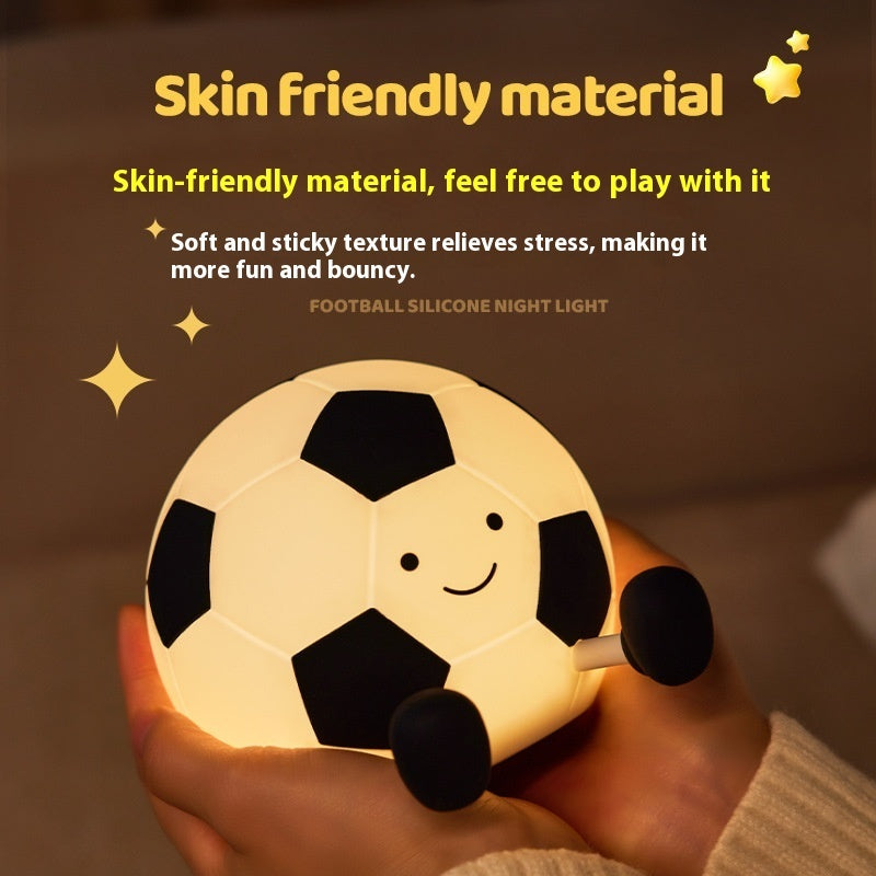 Football Silicone Night Lamp – Soft Glow Bedside Sleep Light