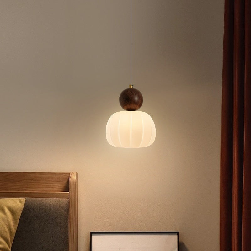 Creative Pumpkin Chandelier – Nordic Style Bedroom & Dining Room Lamp
