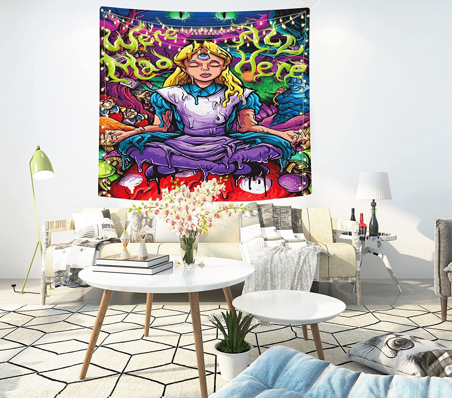 Psychedelic Wall Tapestry – Hippie Room Decor Hanging Cloth