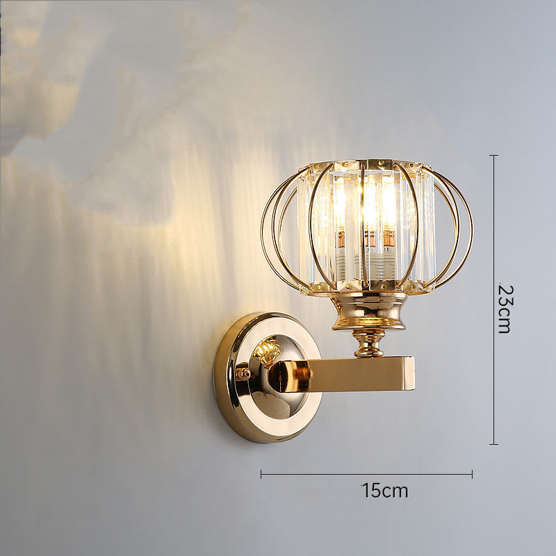 Light Luxury Crystal Lamp – Nordic Style with Stainless Steel Body