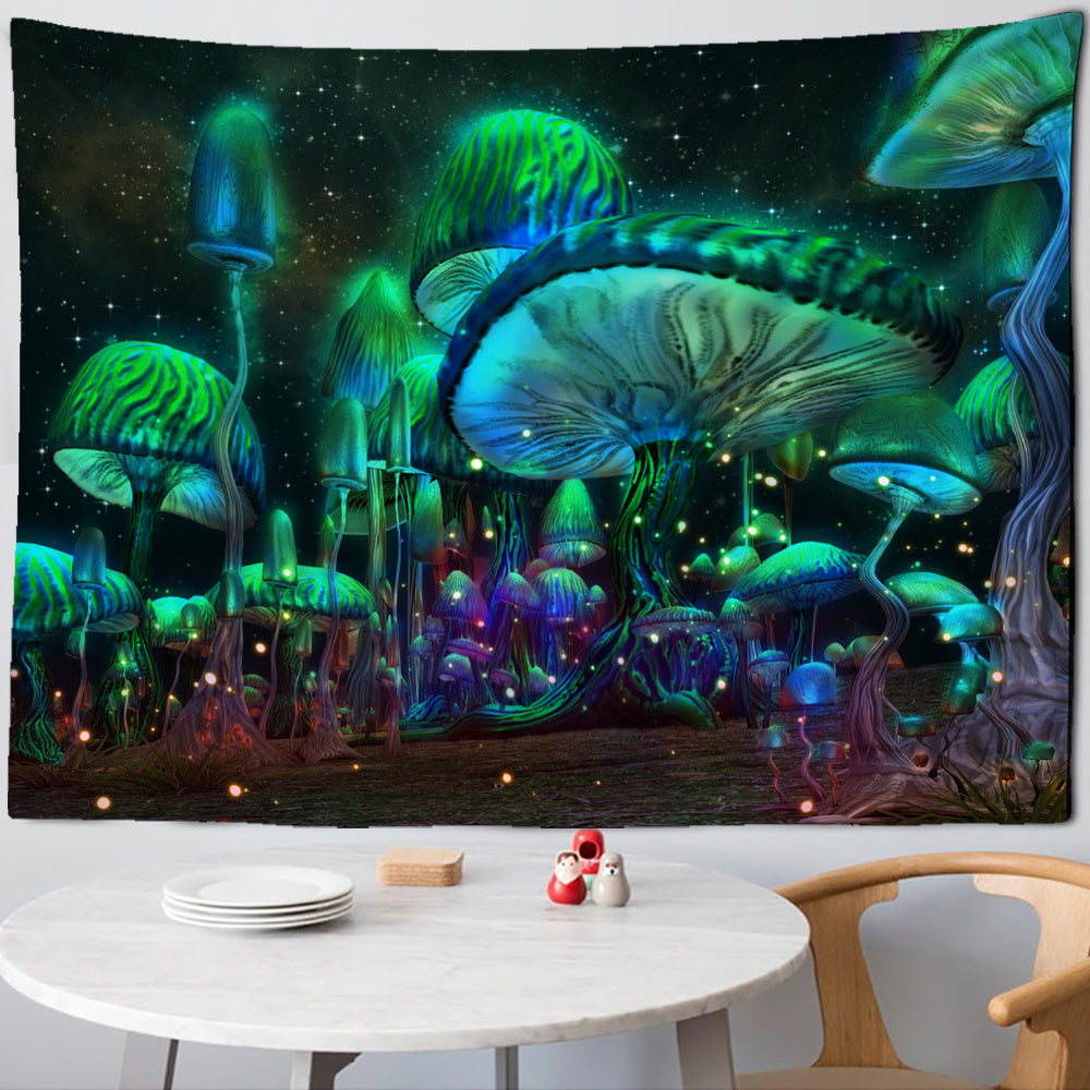 Dream Mushroom Psychedelic Rug – Boho Home Decor Tapestry