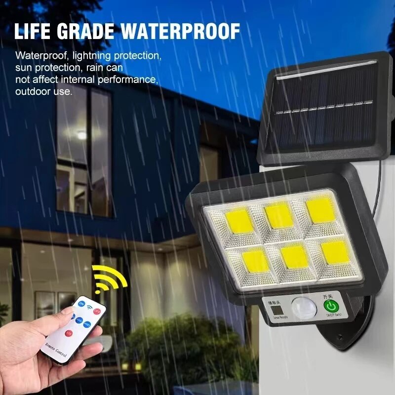 LED Solar Split Wall Lamp – 3 Mode Waterproof Motion Sensor Light