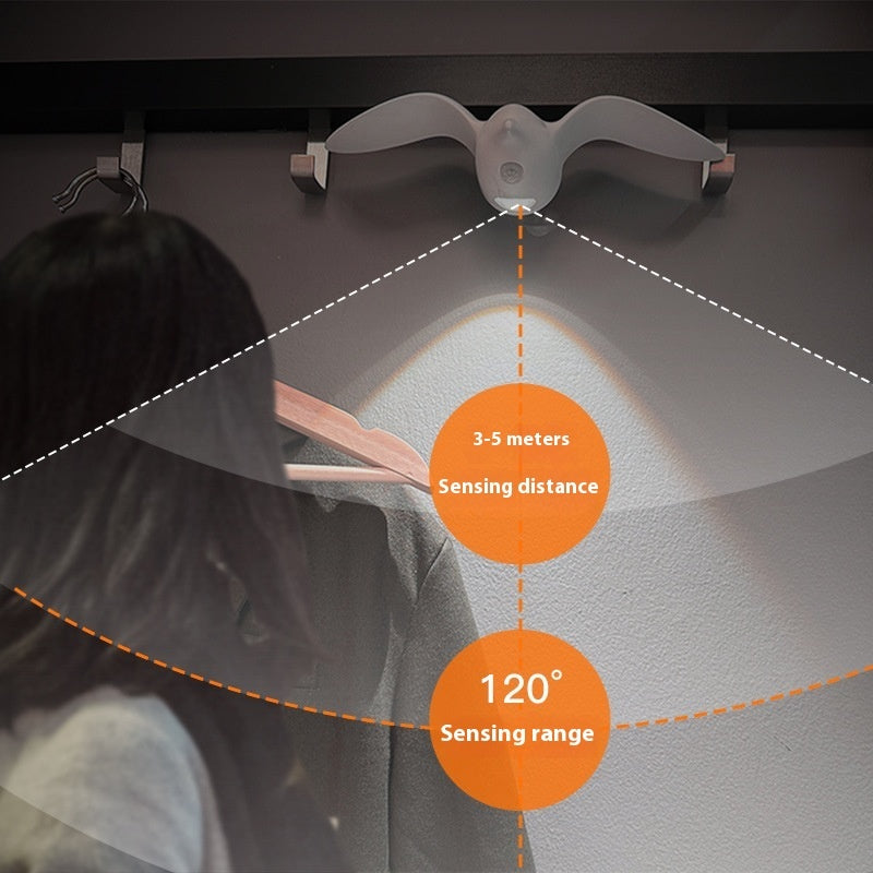 Rechargeable Infrared Sensor Night Light – Nordic Seagull Design for Hallway & Stairs