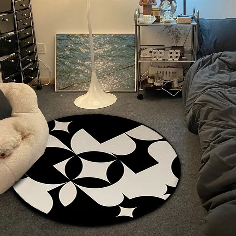 Black And White Simple Boys Bedroom Black 8 Carpet