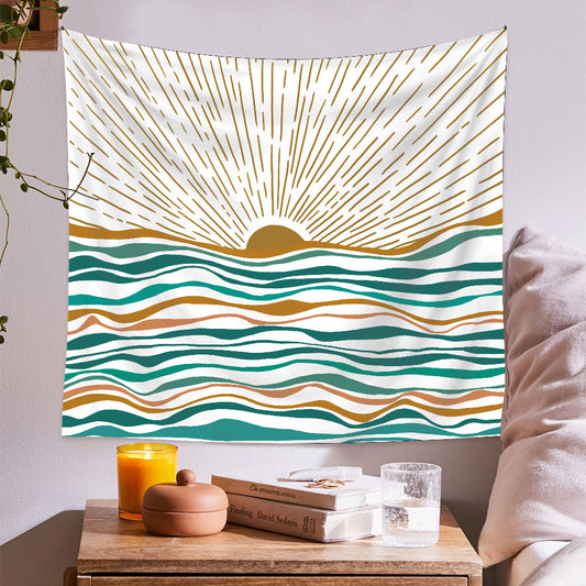 Boho Lines Tapestry – Minimalist Wall Hanging for Modern Homes
