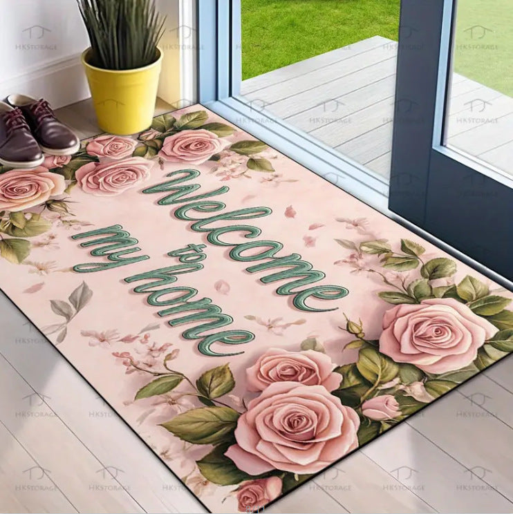 3D Flower New Floor Mat Bathroom Mats Decorative Hallway Door Mat
