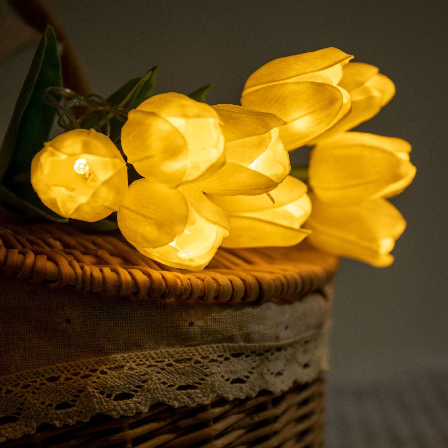 LED Tulip Lighting Chain – Simulation Bouquet 5,10&15 Flowers Bundle