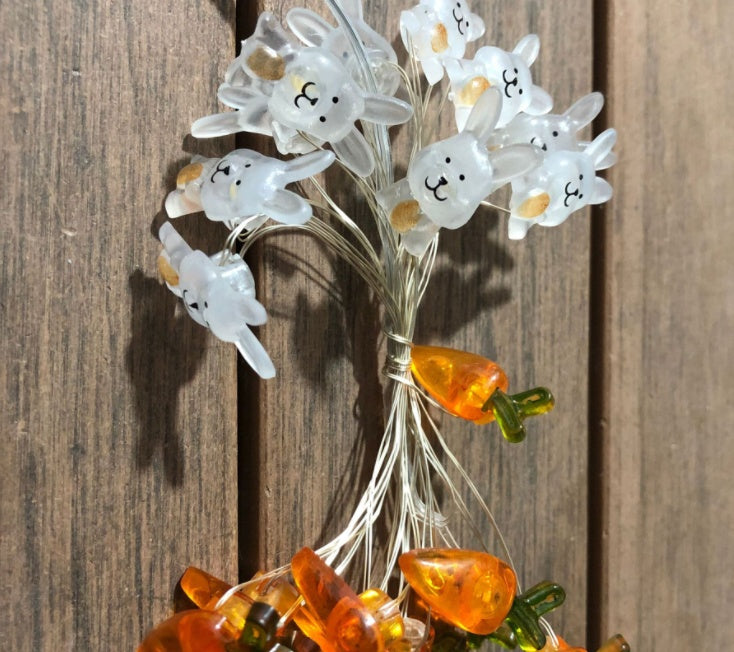Carrot Bunny Shaped LED Lamp String – Festive Decoration
