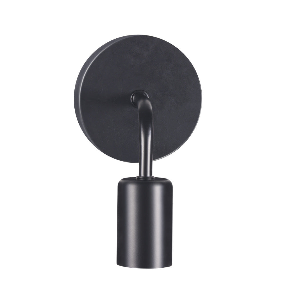 Modern Minimalist Iron Wood Wall Lamp – Nordic Single-Head Lighting