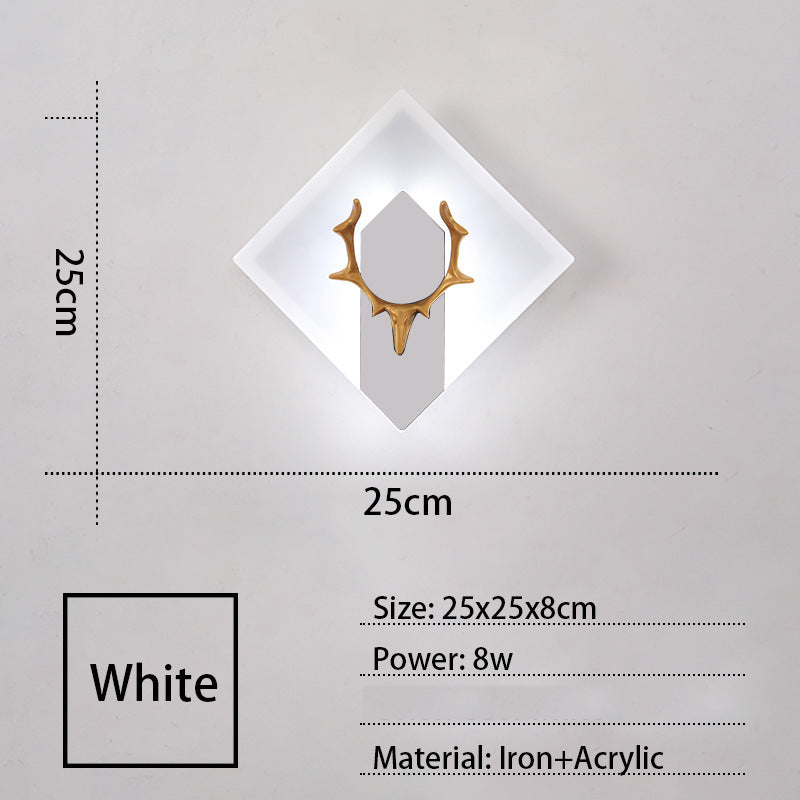 Acrylic Antlers LED Wall Light – Modern Simple Design
