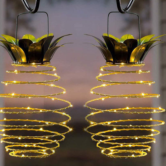 Pineapple Solar Fairy Lights – Waterproof & Warm Glow