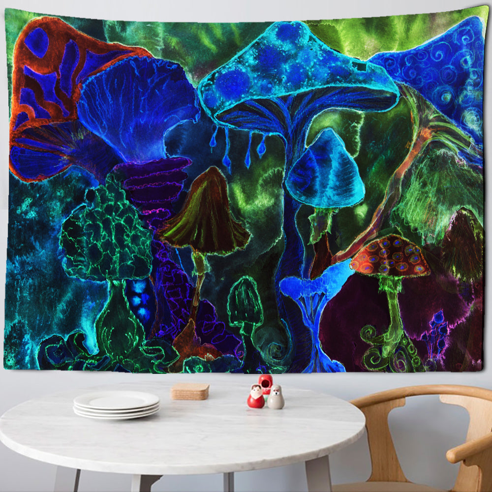 Dream Mushroom Psychedelic Rug – Boho Home Decor Tapestry