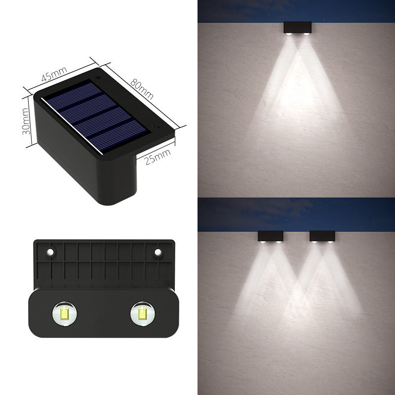 LED Aisle Fence Light Solar Energy Wall Lamp – Abstract Design, Outdoor Rainproof