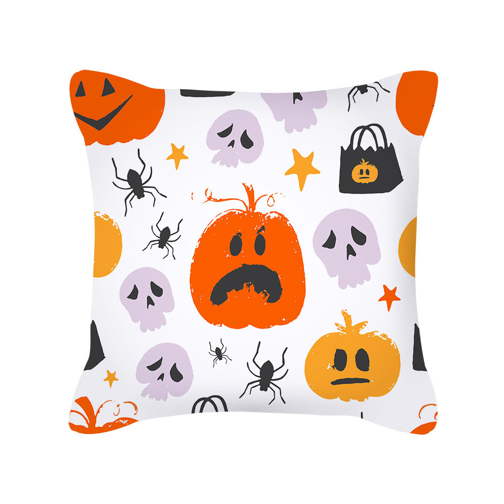 Pumpkin Cute Ghost Peach Skin Halloween Pillowcase Amazon Home Pillowcase Cushion Cover