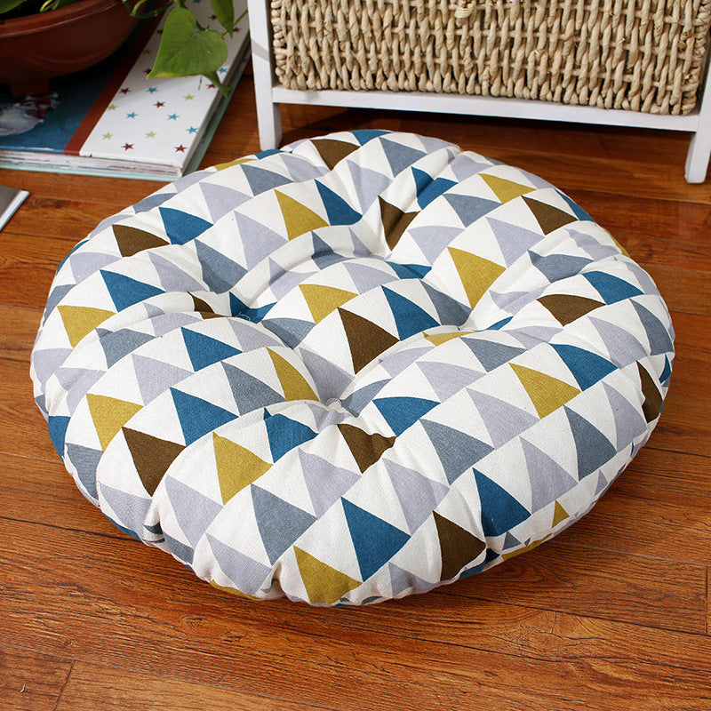 Round Thickened Stool Seat Cushions Cotton And Linen Bay Window
