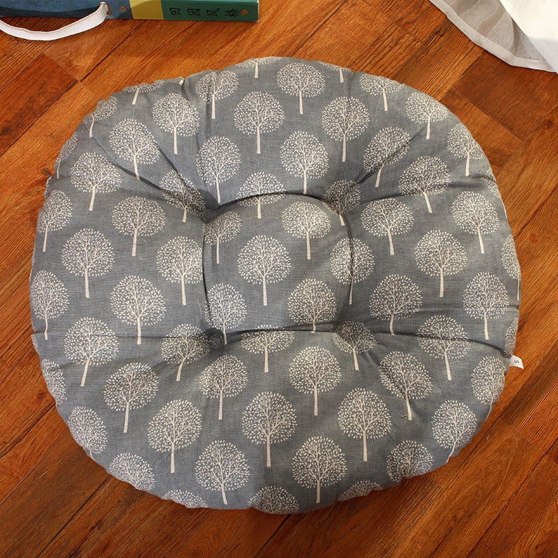 Round Thickened Stool Seat Cushions Cotton And Linen Bay Window
