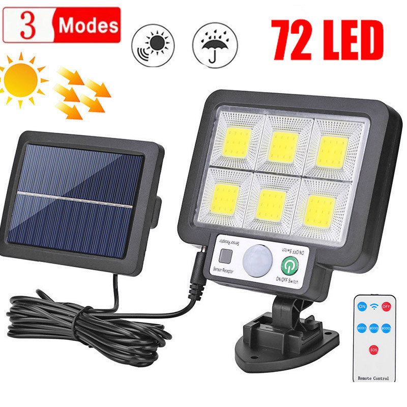 LED Solar Split Wall Lamp – 3 Mode Waterproof Motion Sensor Light