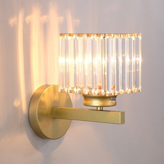 American Crystal Wall Lamp – Simple Post-modern Style for Living Room
