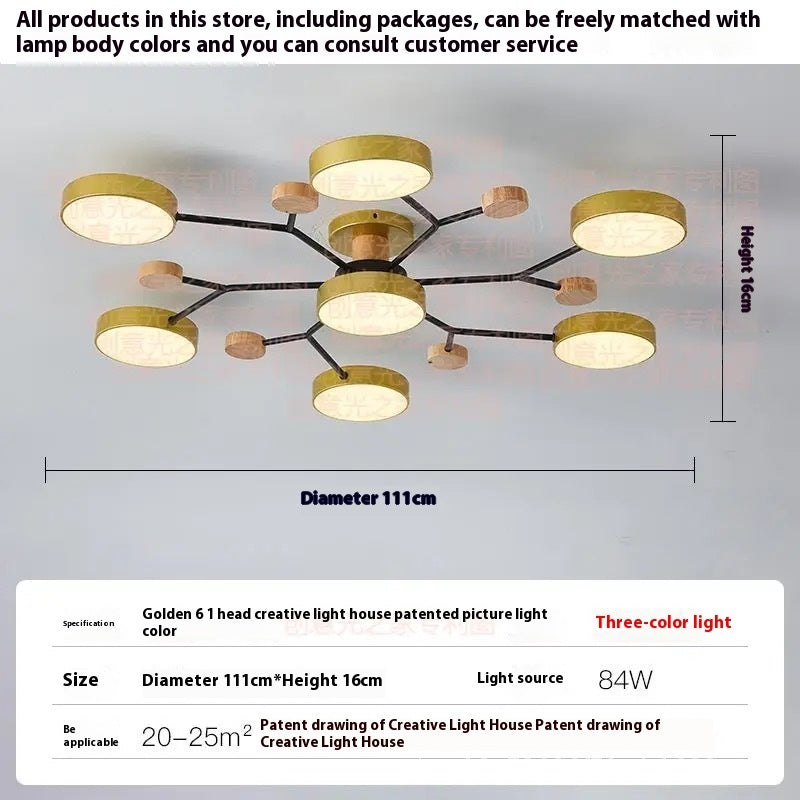 Modern Minimalist LED Ceiling Lamp – Creative Living Room Lighting
