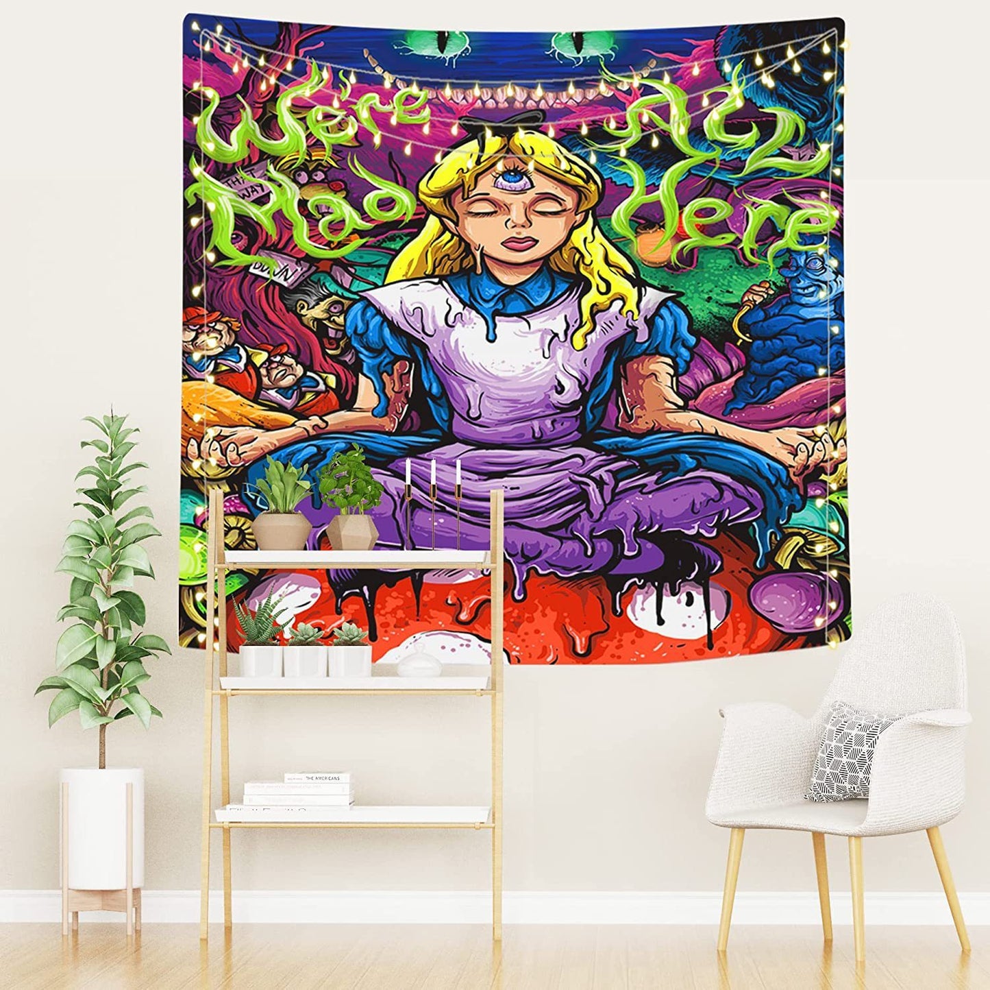 Psychedelic Wall Tapestry – Hippie Room Decor Hanging Cloth