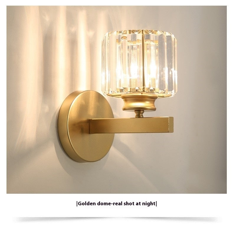 American Crystal Wall Lamp – Simple Post-modern Style for Living Room