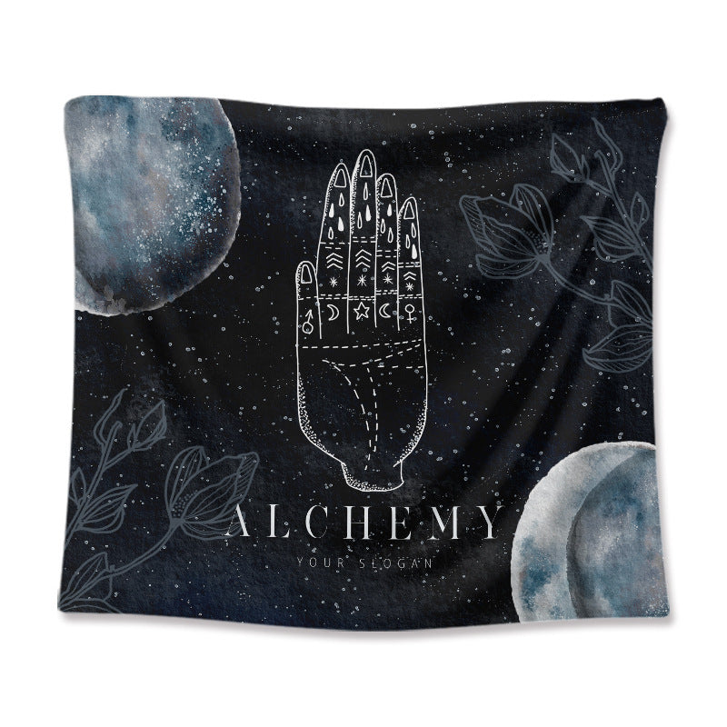 Line Moon Tapestry – Nordic Minimalist Wall Decor