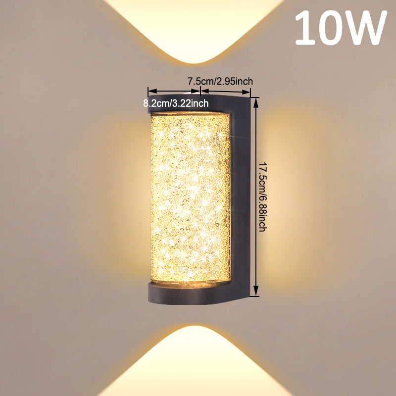 Modern Minimalist Crystal Wall Lamp – Round & Square Designs, Warm and White Light
