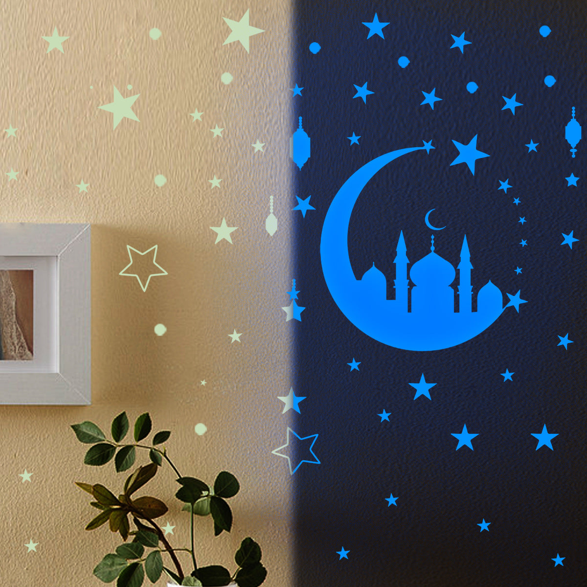 Blue Luminous Luminous Wall Stickers For Bedroom