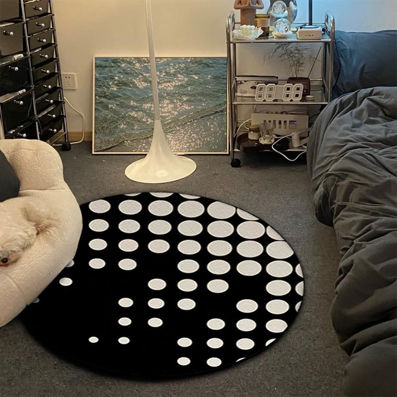 Black And White Simple Boys Bedroom Black 8 Carpet