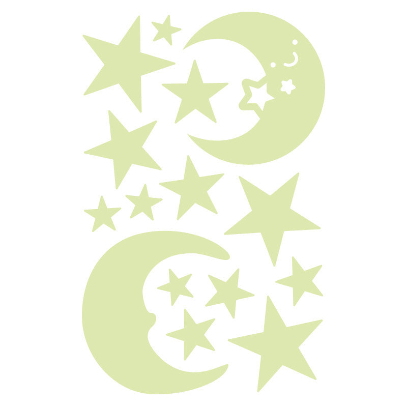 Creative DIY Fluorescent Star Moon Stickers Removable Wall Stickers