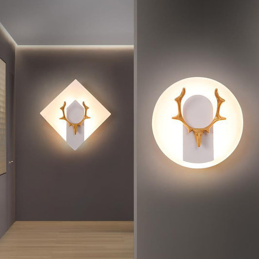 Acrylic Antlers LED Wall Light – Modern Simple Design