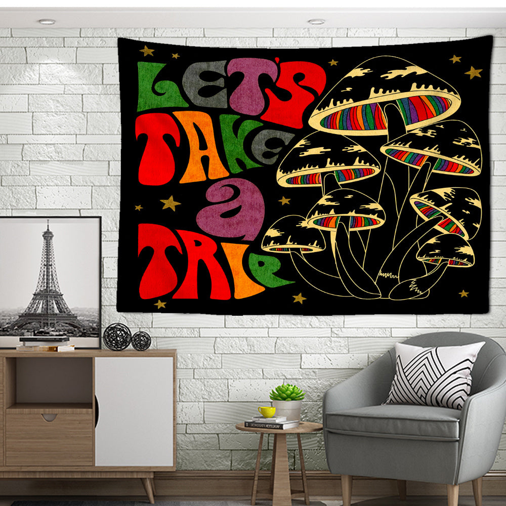 Dream Mushroom Psychedelic Rug – Boho Home Decor Tapestry