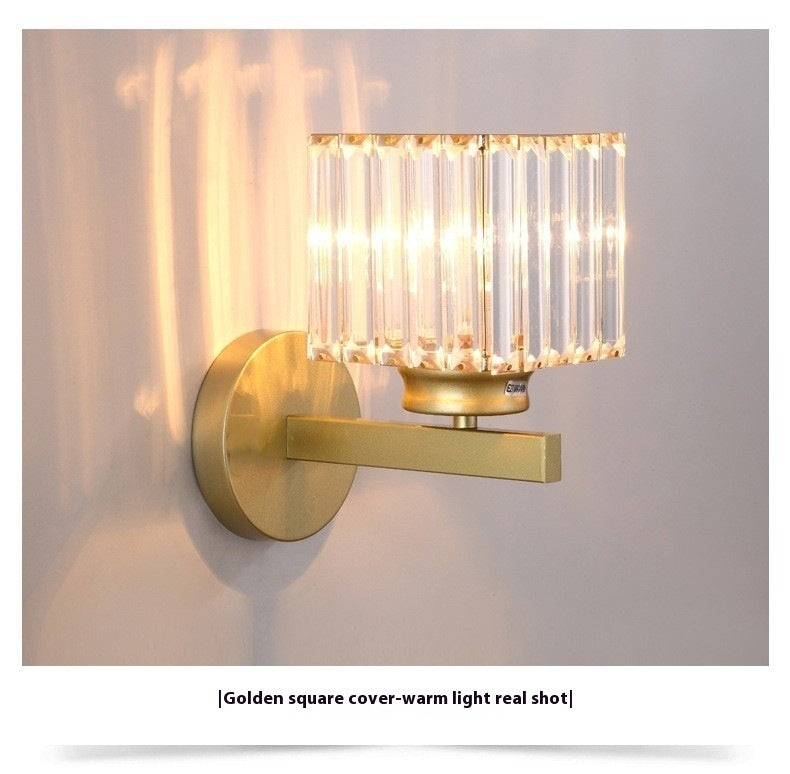 American Crystal Wall Lamp – Simple Post-modern Style for Living Room