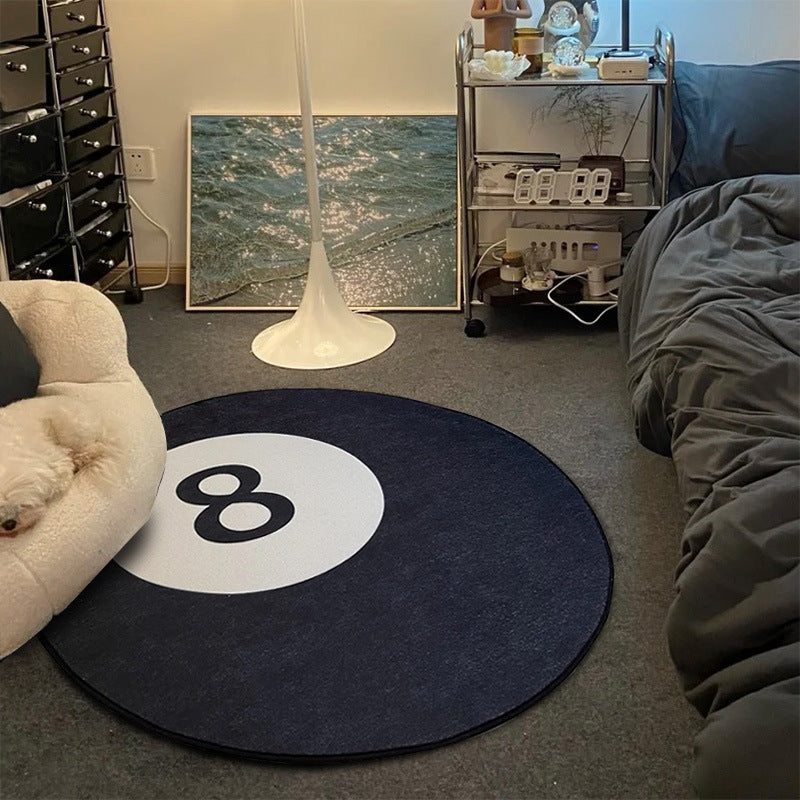 Black And White Simple Boys Bedroom Black 8 Carpet