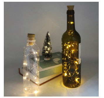Solar Bottle Cap Lamp – Copper Wire String, Decorative LED Lights