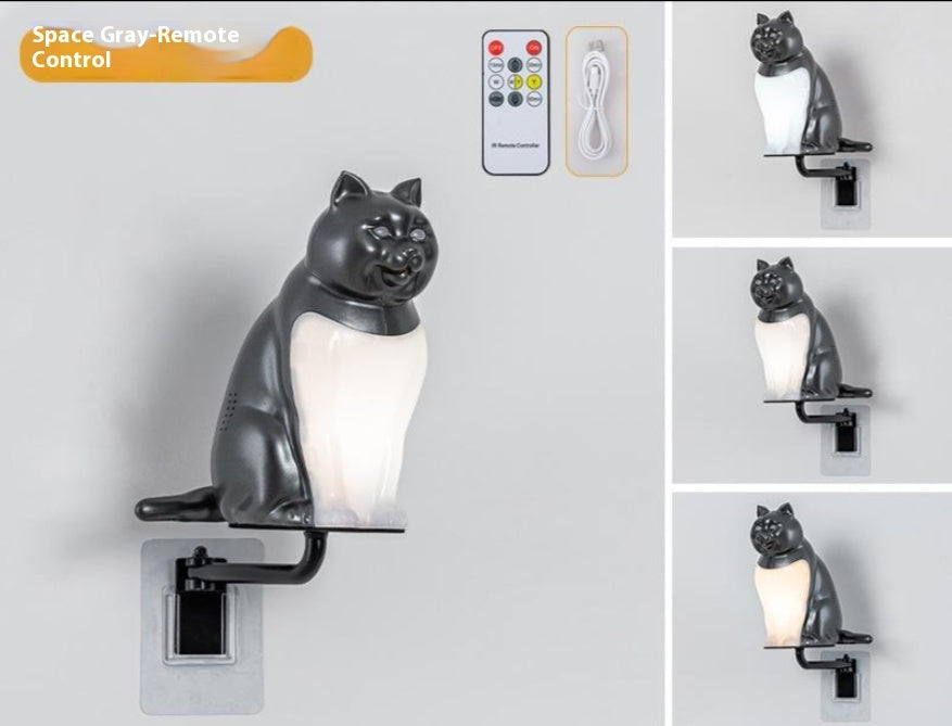 Creative Wall Lamp USB Charging Cat Ornaments Decorative Night Light